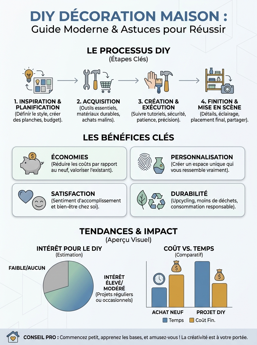 Infographie DIY décoration maison