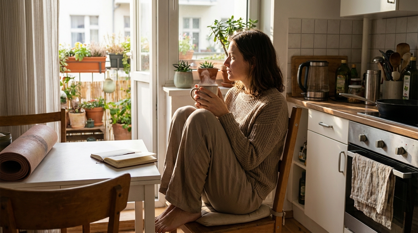 routine bien-être matin en situation réelle