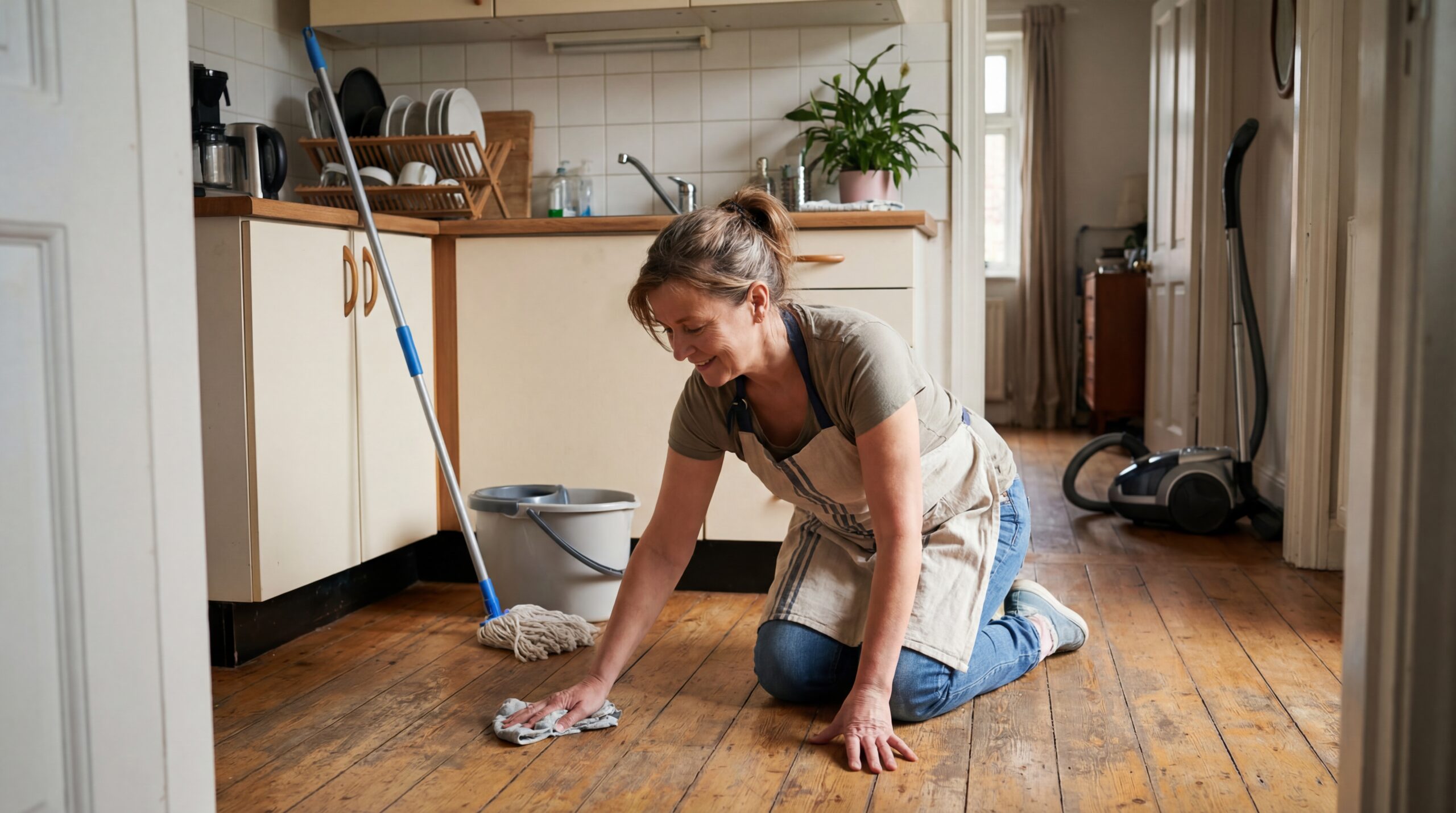 routine ménage hebdomadaire en situation réelle